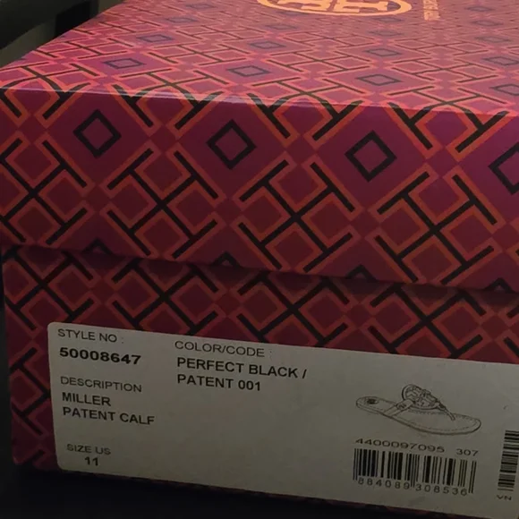 NWOT Tory Burch Miller Soft Patent Sandal  w/ Dustbag - Picture 5 of 5